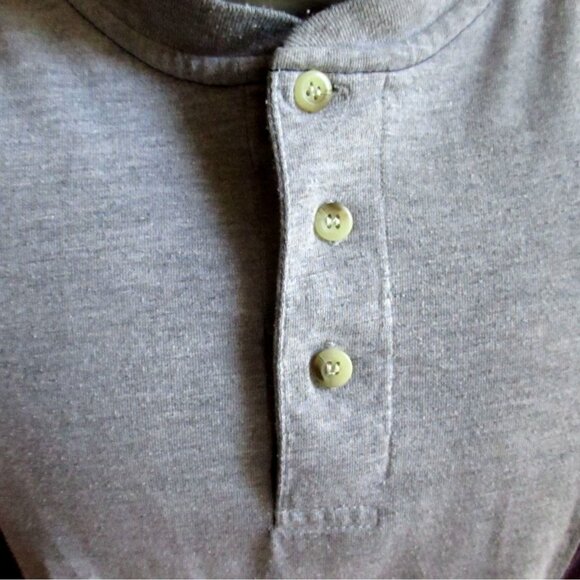 Vintage Henley Shirt Large Citi Express Mens Two-Tone Polo Shirt Purple & Gray - Picture 5 of 7